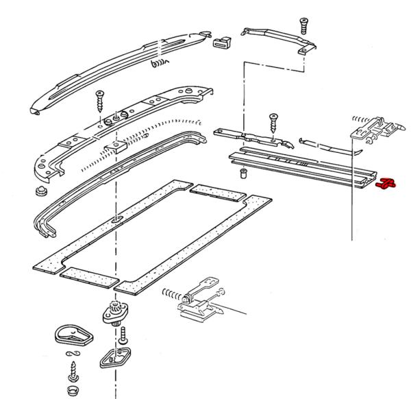 Sunroof Guide Rail Bracket (877 411 359)